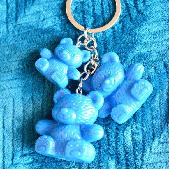Handmade Teddy Bears Keychain Unique Accessory - Picture 1 of 5